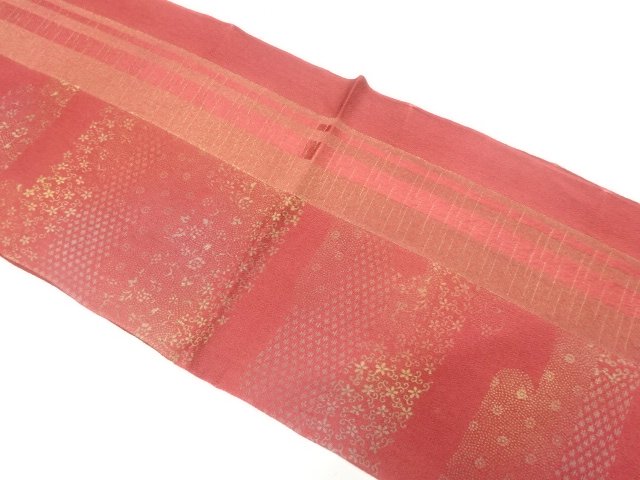 JAPANESE KIMONO / UNUSED CHIJIMI FABRIC OBIAGE